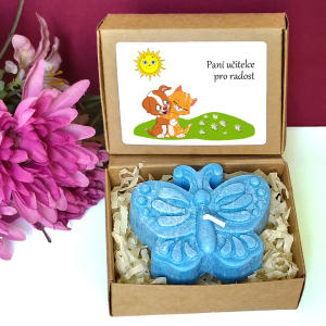 PEJSEK A KOČIČKA - motýl pro učitelku ve školce