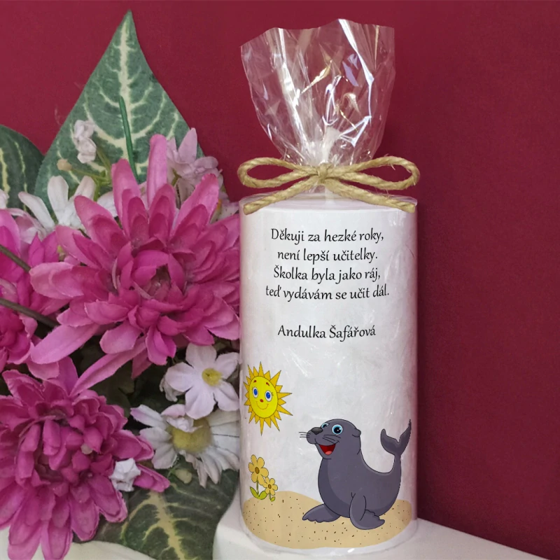 LACHTAN - palmová svíčka pro učitelku ze školky