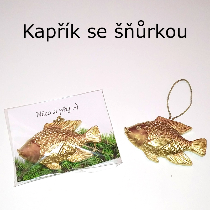 Zlatý kapřík se šňůrkou nebo magnetkou