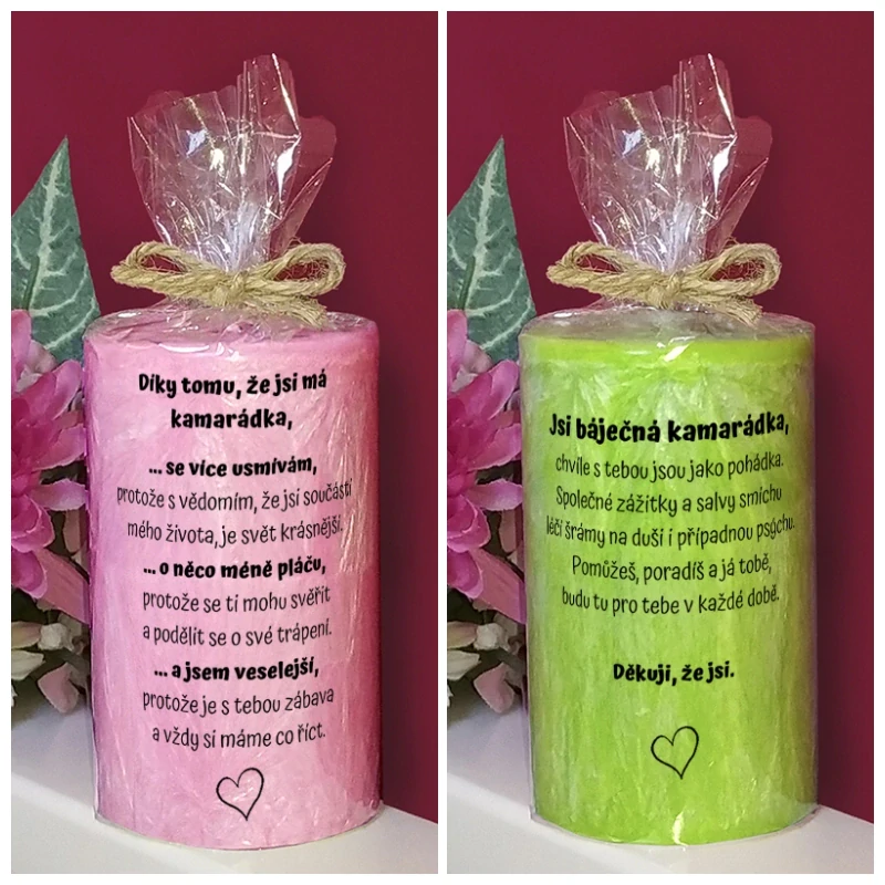 PRO KAMARÁDKU - palmová svíčka