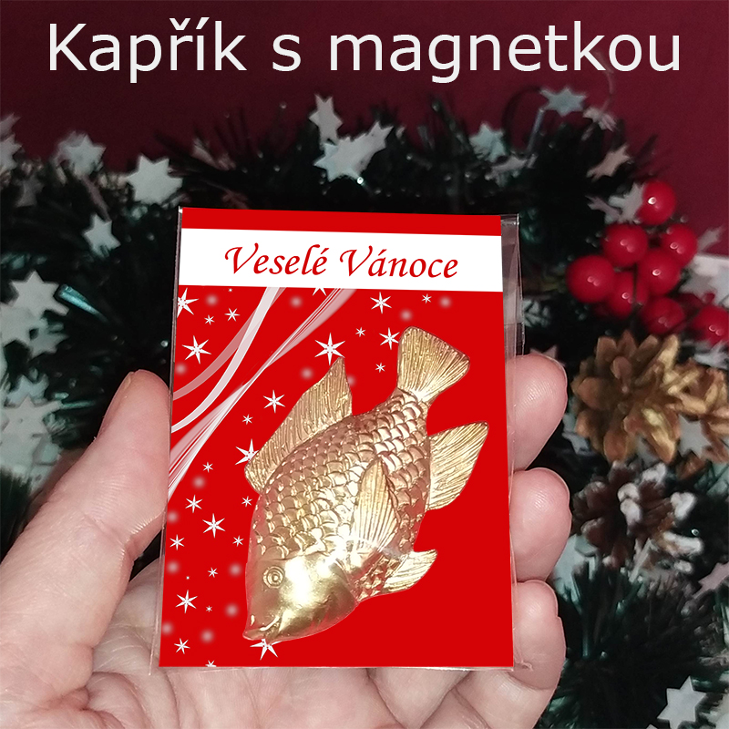 Zlatý kapřík se šňůrkou nebo magnetkou