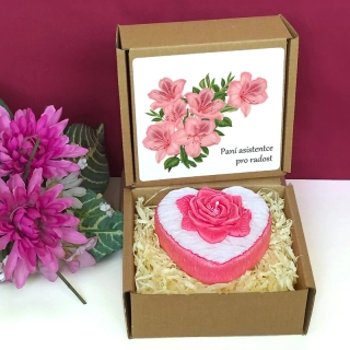Svíčka SRDCE S RŮŽÍ nejen pro paní učitelku - LILIE