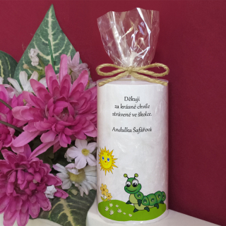 HOUSENKA  - palmová svíčka pro učitelku ze školky
