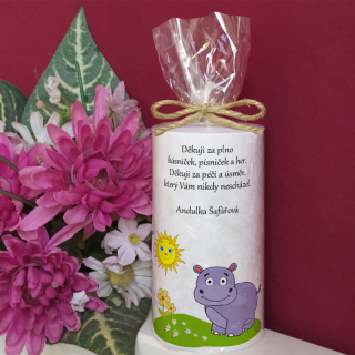 HROŠÍK  - palmová svíčka pro učitelku ze školky