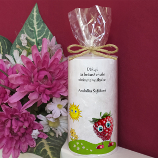 MALINA II  - palmová svíčka pro učitelku ze školky