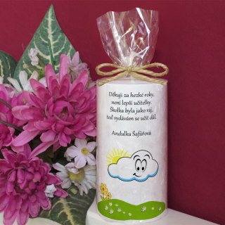 MRÁČEK  - palmová svíčka pro učitelku ze školky
