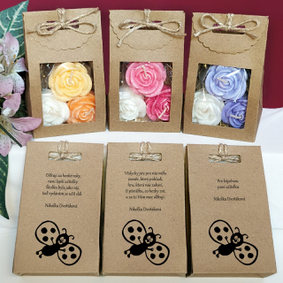 BERUŠKA I. - růžičky svíčky nejen pro učitelku ze školky