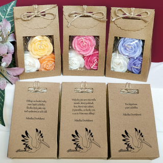 ČÁP - růžičky svíčky nejen pro učitelku ze školky