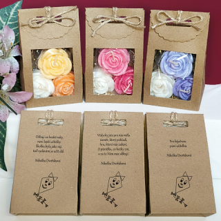 DRÁČEK I - růžičky svíčky nejen pro učitelku ze školky